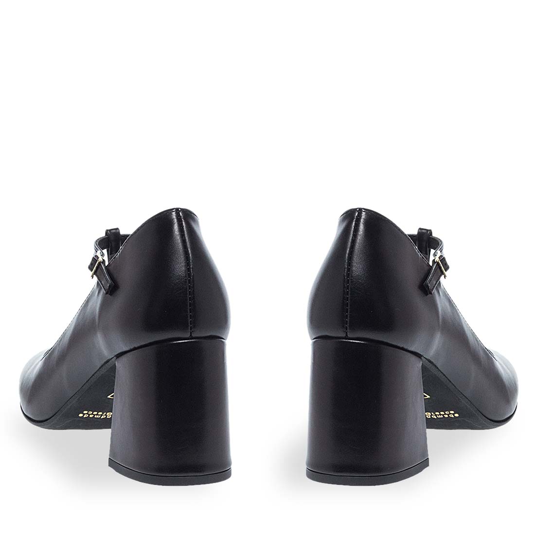 Women's Leather Mary Jane Shoes Maison Minrelle 13230007 - ΜΑΥΡΟ