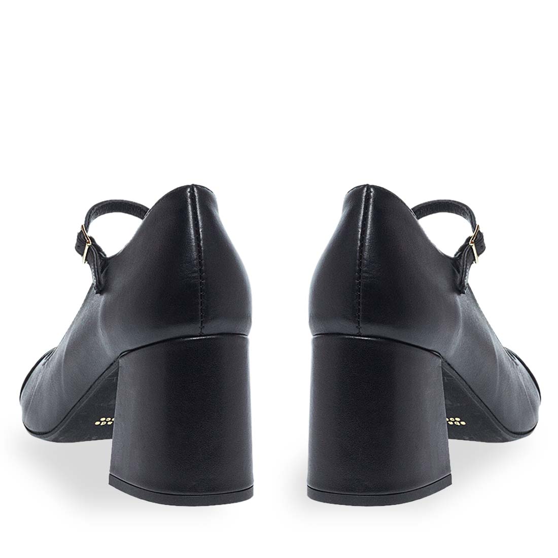 Women's Leather Mary Jane Shoes Maison Minrelle 13230009 - ΜΑΥΡΟ