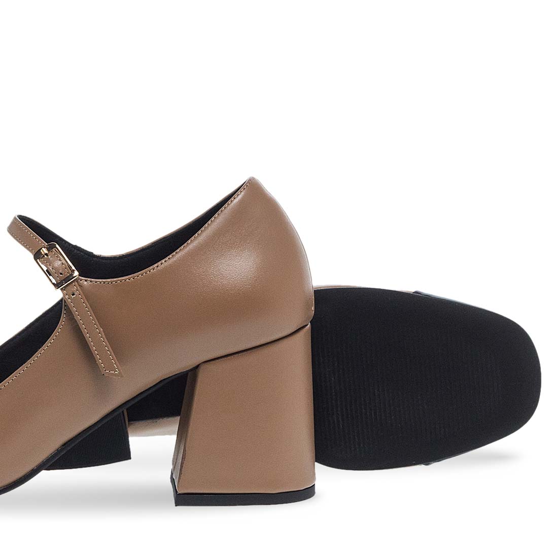 Women's Leather Mary Jane Shoes Maison Minrelle 13230009 - ΠΟΥΡΟ