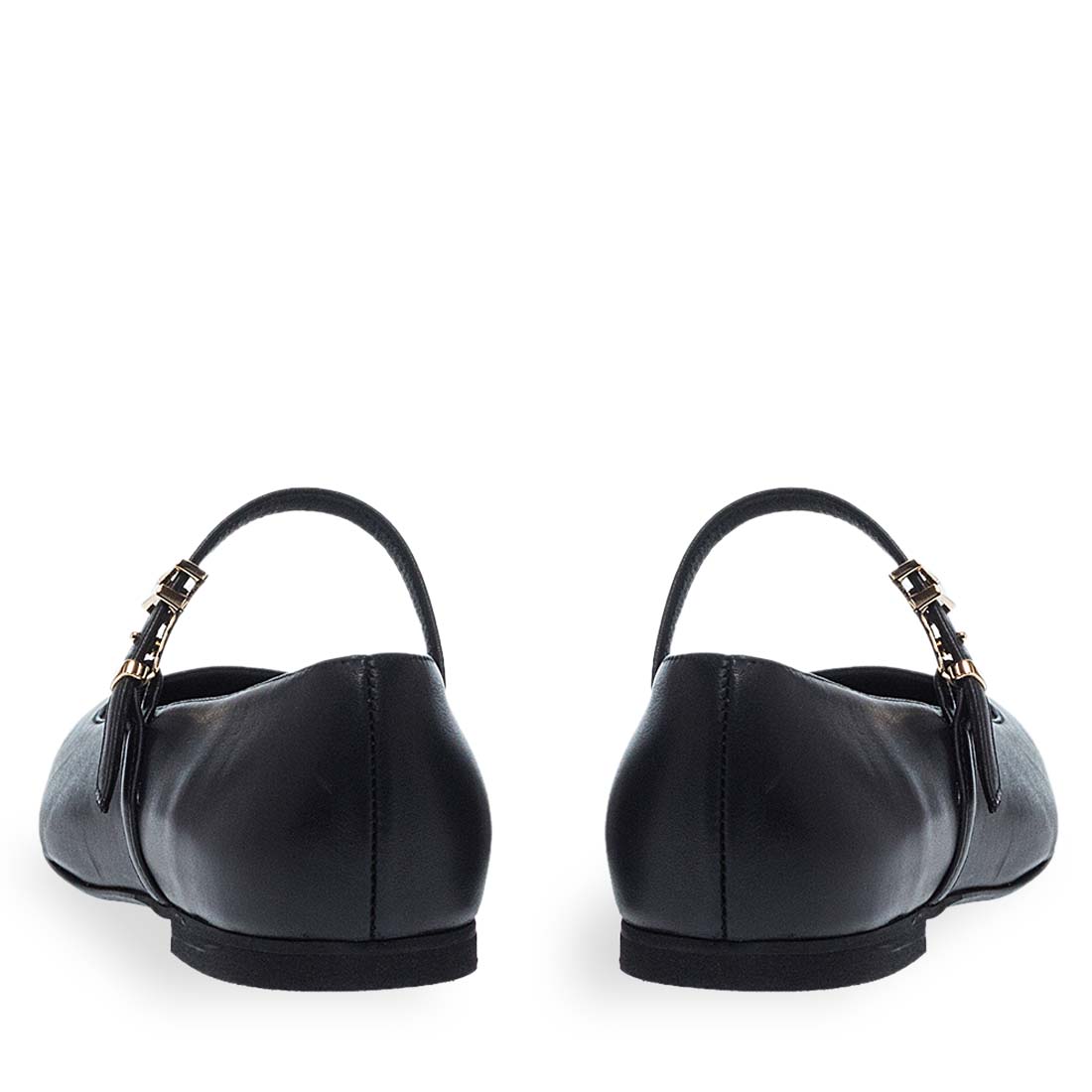 Women's Leather Mary Jane Shoes Maison Minrelle 13231001 - ΜΑΥΡΟ
