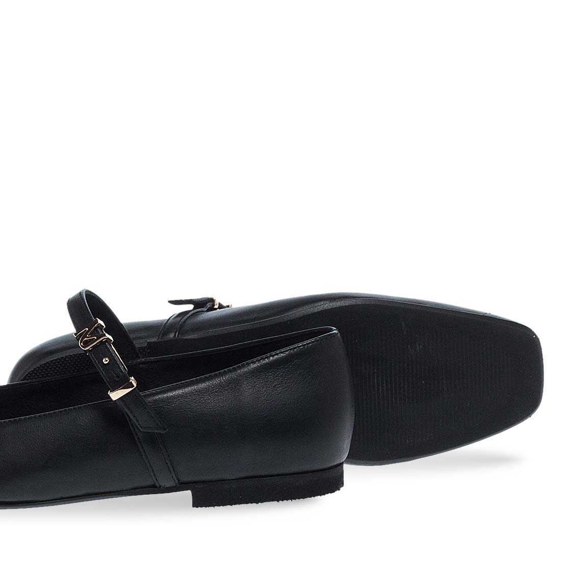 Women's Leather Mary Jane Shoes Maison Minrelle 13231001 - ΜΑΥΡΟ