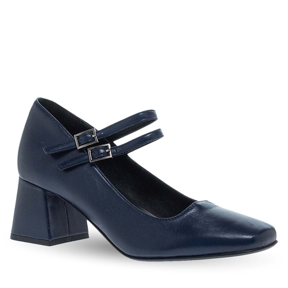 Women's Leather Mary Jane Shoes Maison Minrelle 13232009 - ΜΠΛΕ